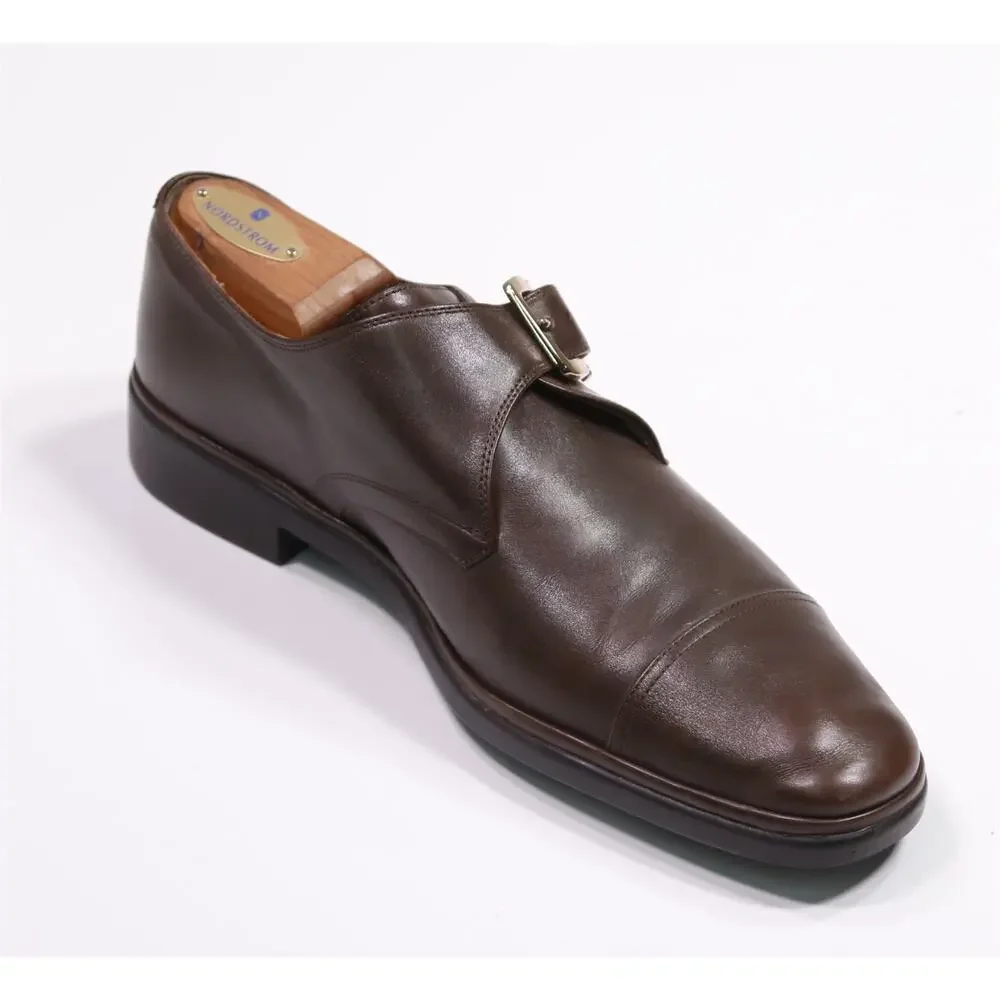 Bally Dolardo Brown Single Buckle Dress Loafers Mens US 7 D